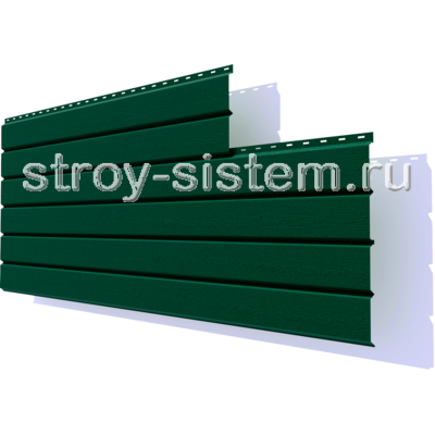 Сайдинг металлический Брус 3D 0,45 мм матовый RAL 6005 зеленый мох