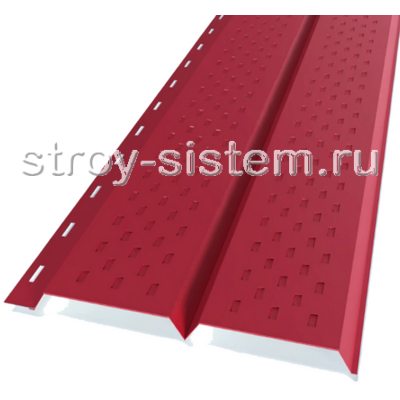 Софит перфорированный металлический 0,45 RAL3003 рубиново-красный