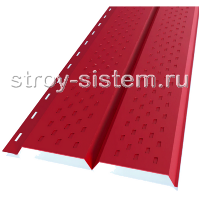 Софит перфорированный металлический 0,45 RAL3011 коричнево-красный