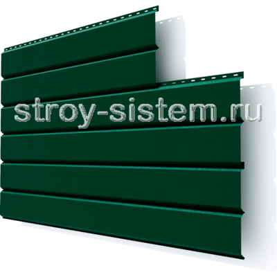 Металлический сайдинг Евробрус 0,45 мм матовый RAL 6005 зеленый мох