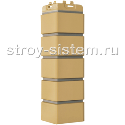 Угол наружный Grand Line Клинкерный кирпич Премиум горчичный (шов 7006)