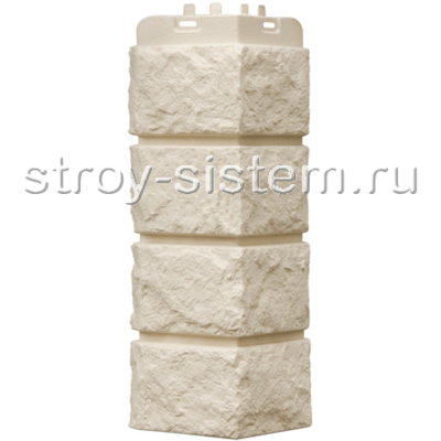 Угол наружный Grand Line Колотый камень Стандарт молочный Угол наружный Grand Line Колотый камень Стандарт молочный