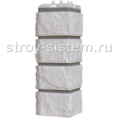 Угол наружный Grand Line Колотый камень Премиум пломбирный (шов RAL 7006) Угол наружный Grand Line Колотый камень Премиум пломбирный (шов RAL 7006)