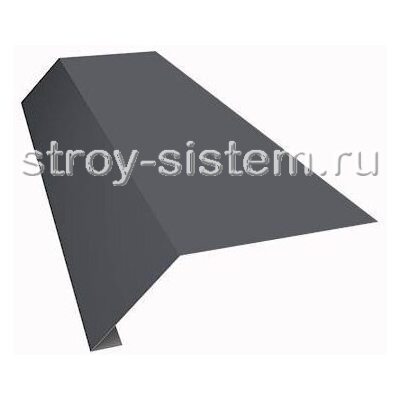 Планка карнизная 100х65х2000 мм матовый Ral 7024 графитовый