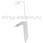 Околооконный профиль Docke Премиум Пломбир 75/200/15 мм Околооконный профиль Docke Премиум Пломбир 75/200/15 мм