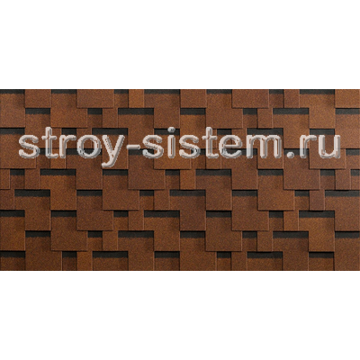 Черепица гибкая Технониколь Shinglas Комфорт Болеро Терракота Черепица гибкая Технониколь Shinglas Комфорт Болеро Терракота
