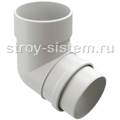 Колено трубы Docke Lux D100 мм 72 градуса RAL 9003 Пломбир Колено трубы Docke Lux D100 мм 72 градуса RAL 9003 Пломбир