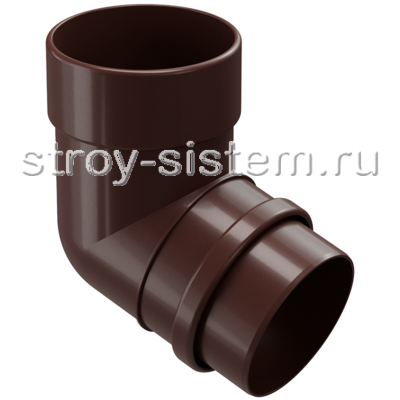 Колено трубы Docke Lux D100 мм 72 градуса RAL 8019 Шоколад Колено трубы Docke Lux D100 мм 72 градуса RAL 8019 Шоколад