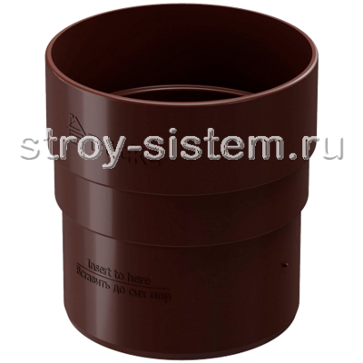 Муфта соединительная трубы Docke Standard D80 мм RAL 8019 Темно-коричневый Муфта соединительная трубы Docke Standard D80 мм RAL 8019 Темно-коричневый