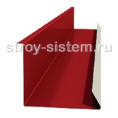 Планка примыкания нижняя 122х250х2000 мм матовый RAL 3005 красное вино