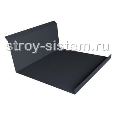 Планка примыкания нижняя 122х250х2000 мм матовый RAL 7024 графитовый серый Планка примыкания нижняя 122х250х2000 мм матовый RAL 7024 графитовый серый
