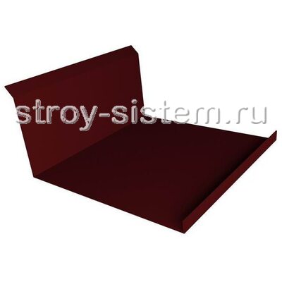 Планка примыкания нижняя 122х250х2000 мм матовый RAL 8017 шоколадно-коричневый Планка примыкания нижняя 122х250х2000 мм матовый RAL 8017 шоколадно-коричневый